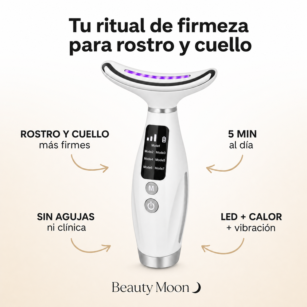 Moon — Dispositivo de Firmeza Facial y de Cuello (LED + Calor)